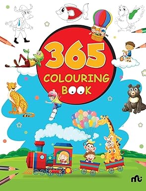 365 Colouring Book for Kids - Painting and Drawing Book with 368 Big Pictures