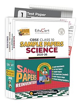 Educart CBSE Sample Paper Class 10 2025-26 - Science, Mathematics Standard, Social Science & English (Introducing exclusive step-by-step new practice concept on 2026 pattern) Set of 4 Books