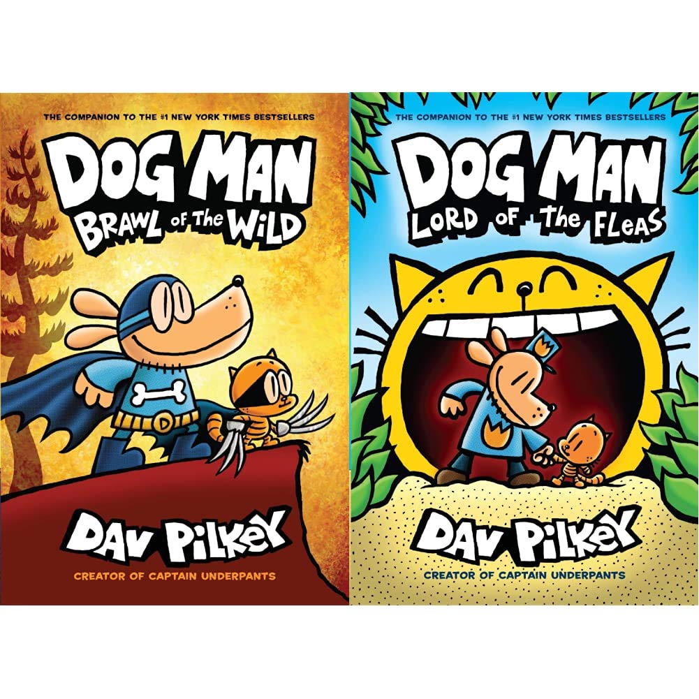 Dog Man : (Set of 2 Books) Brawl of The Wild & Lord of the Fleas