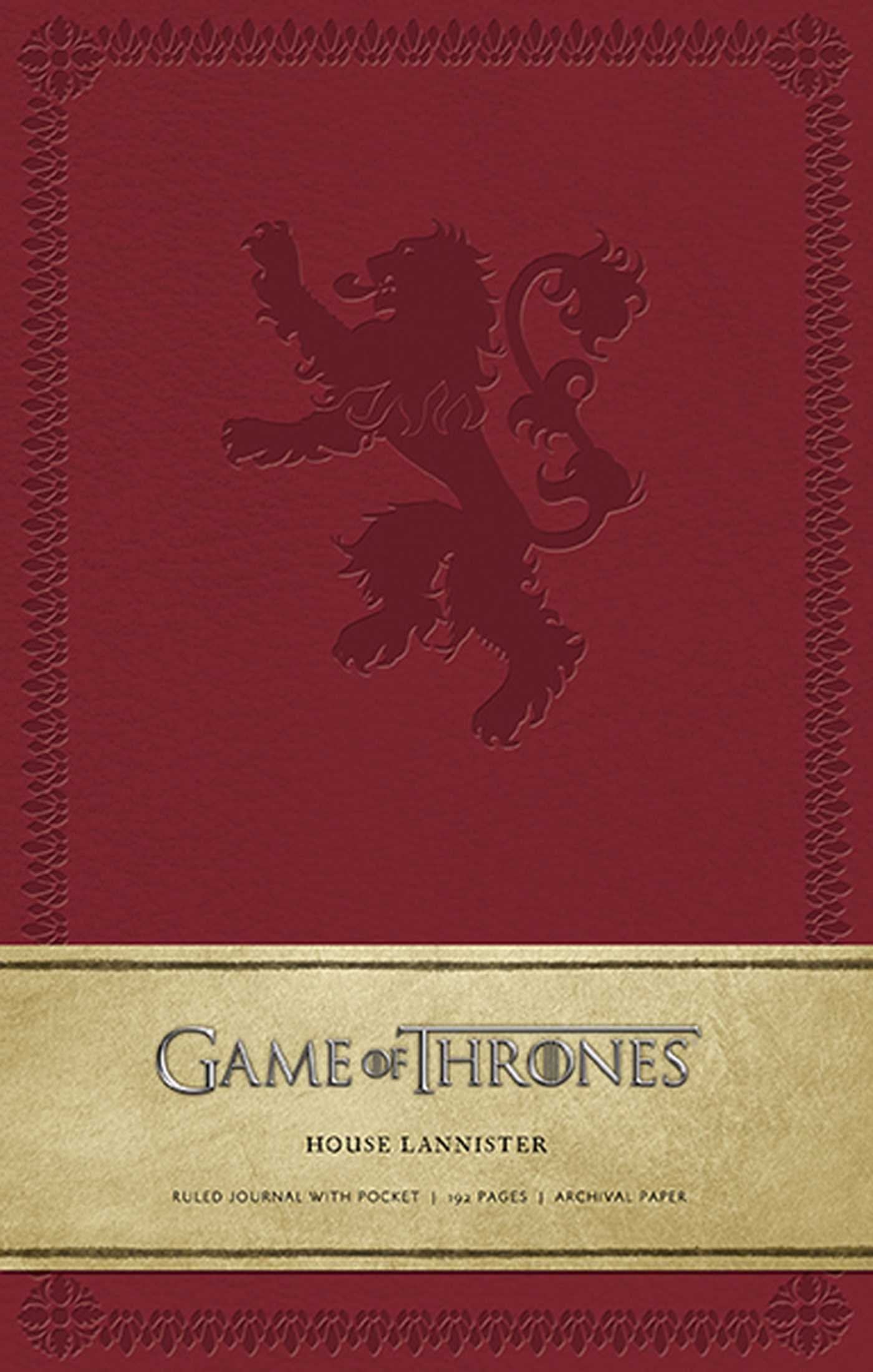 Game Of Thrones: House Lannister Hardcover Ruled Journal (Insights Journals)