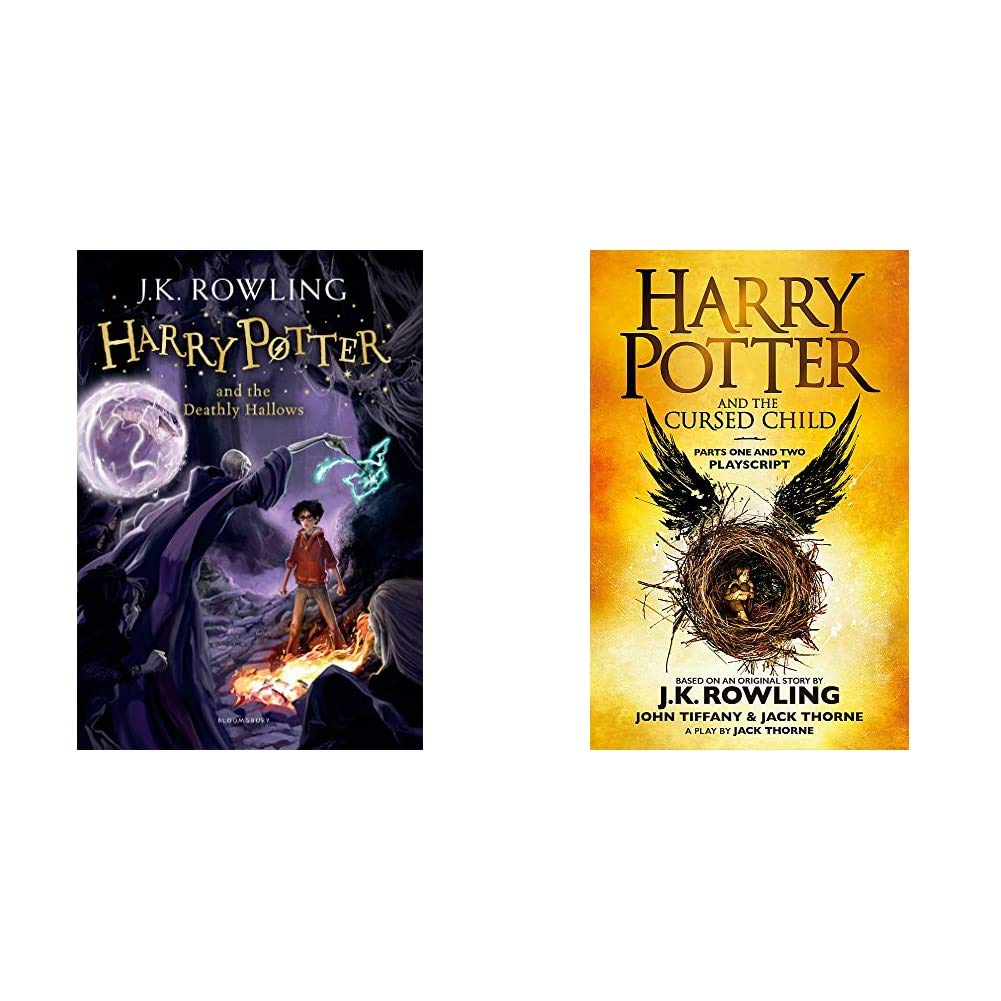 Harry Potter And The Deathly Hallows (Harry Potter 7)+Harry Potter And The Cursed Child - Parts One And Two: The Official Playscript(Set Of 2 Books)