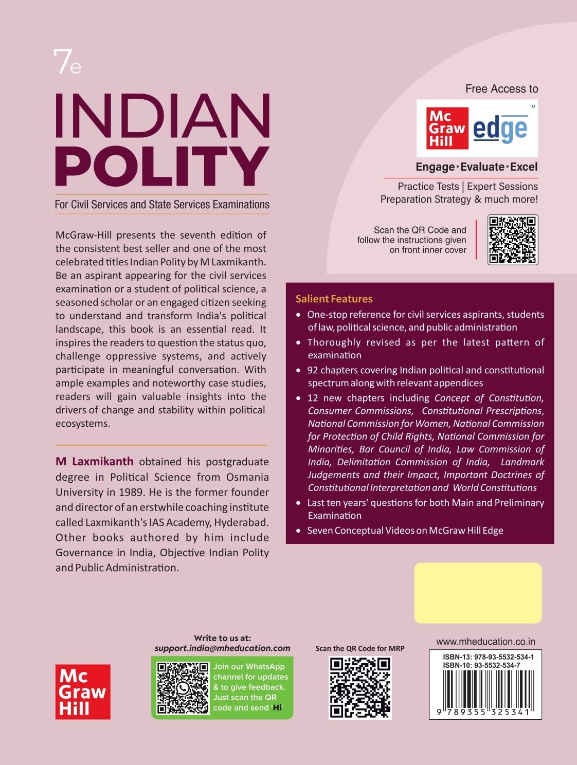 Indian Polity for UPSC (English)|7th Edition|Civil Services Exam| State Administrative Exams