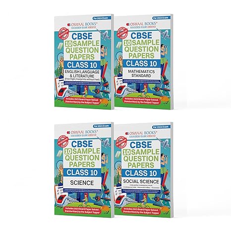 Oswaal Cbse Sample Question Papers Class 10 English, Science, Social Science & Maths Standard (Set Of 4 Books)