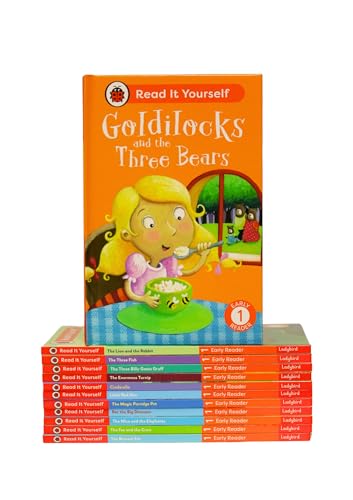Read It Yourself with Ladybird: Early Readers Level 1: 12 Books Collection Box Set (Cinderella, The Three Billy Goats Gruff, Little Red Hen, The Enormous Turnip, The Fox and the Crow and More)
