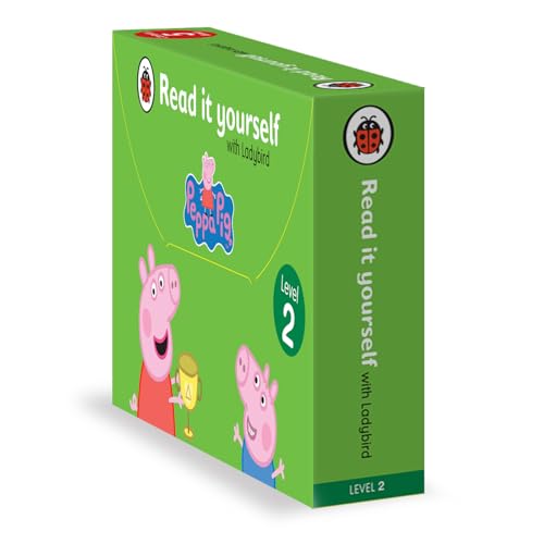 Peppa Pig Read It Yourself Tuck Box Level 2: 5 Books Tuck-Box Set (First Sleepover, Playing Football, Going on Holiday and More)