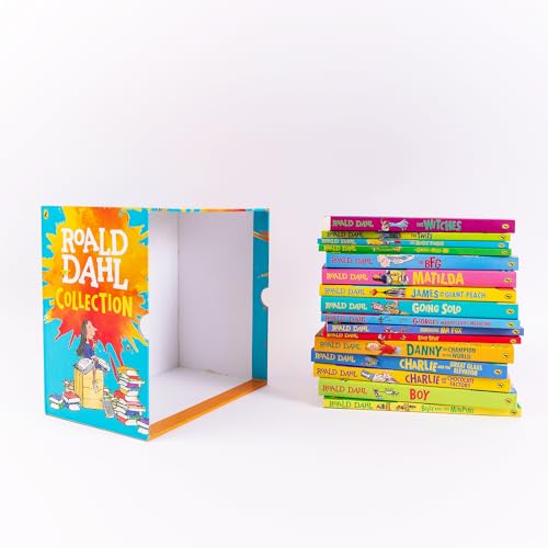 The Roald Dahl Boxset Collection: 16 Fantastic Stories for Ages 7+ (Charlie and Chocolate Factory, Matilda, BFG, The Twits, and more!)
