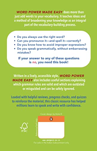 Word Power Made Easy: | Over a million copies sold Worldwide | With Self Assessment Activities | Ideal For IELTS & TOEFL Preparations