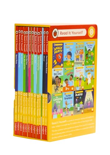 Read It Yourself with Ladybird: Phonics Readers Level 0: 12 Books Collection Box Set (Space Party, Pippa and the Pip, Go, Kit Cat!, Tim, Bess and Tess, The Big Dog, Banana Muffins and More) (Hardcover)