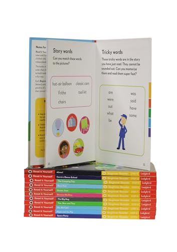 Read It Yourself with Ladybird: Phonics Readers Level 0: 12 Books Collection Box Set (Space Party, Pippa and the Pip, Go, Kit Cat!, Tim, Bess and Tess, The Big Dog, Banana Muffins and More)