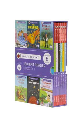 Read It Yourself with Ladybird: Fluent Readers Level 4: 6 Books Collection Box Set (Alice in Wonderland, The Pied Piper of Hamelin, Peter and the Wolf, The Firebird, and Our Solar System)