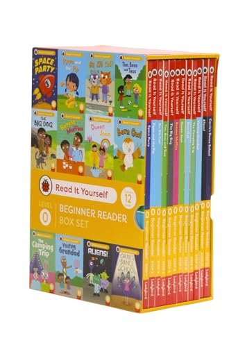 Read It Yourself with Ladybird: Phonics Readers Level 0: 12 Books Collection Box Set (Space Party, Pippa and the Pip, Go, Kit Cat!, Tim, Bess and Tess, The Big Dog, Banana Muffins and More)
