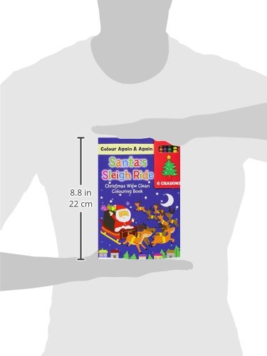 Christmas Colour Me Again & Again - Santa's Sleigh Ride: Colouring & Activity