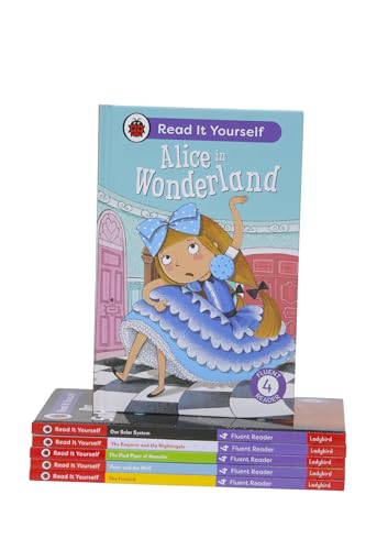 Read It Yourself with Ladybird: Fluent Readers Level 4: 6 Books Collection Box Set (Alice in Wonderland, The Pied Piper of Hamelin, Peter and the Wolf, The Firebird, and Our Solar System)