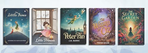 Timeless Children's Classics (Set of 5 Books) | The Little Prince | The Secret Garden | Peter Pan book | Wizard of Oz | A Little Princess | Books for Kids 9-12 years | Gift Box | Kids Gift | Gift Set