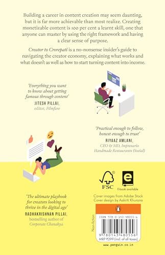 Creator to Crorepati: Your Guide to Navigating (And Monetizing) the Creator Economy, by Aaditya Iyengar | Build Content, Audience And Income with a Practical Framework (Paperback)