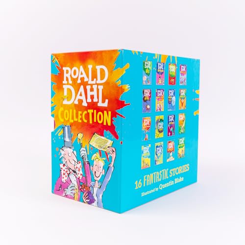 The Roald Dahl Boxset Collection: 16 Fantastic Stories for Ages 7+ (Charlie and Chocolate Factory, Matilda, BFG, The Twits, and more!)