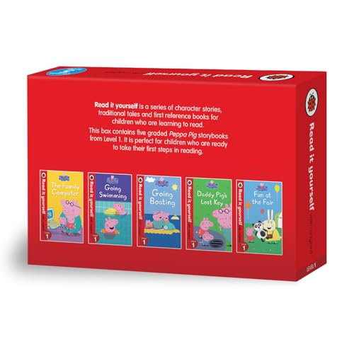 Peppa Pig Read It Yourself Tuck Box Level 1: 5 Books Tuck-Box Set (The Family Computer, Going Swimming, Fun at the Fair and More)