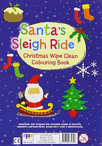 Christmas Colour Me Again & Again - Santa's Sleigh Ride: Colouring & Activity