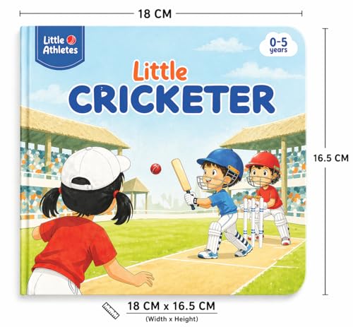 Little Athletes: Little Cricketer – Cricket Board Book for Toddlers | Sports Picture Book for Kids | Early Learning Sports Story