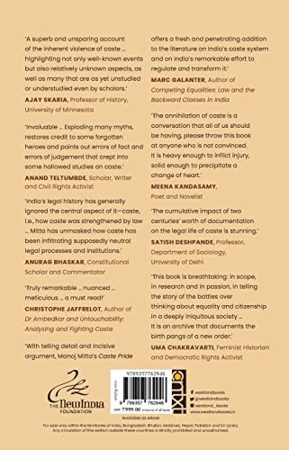 Caste Pride: Battles for Equality in Hindu India - Winner of the the Atta Galatta Bangalore Literature Festival (BLF) Book Prize 2023 for Best Non-Fiction - Winner of the Kalinga Literary Festival (KLF) Non-Fiction Book Award (2023- 2024)