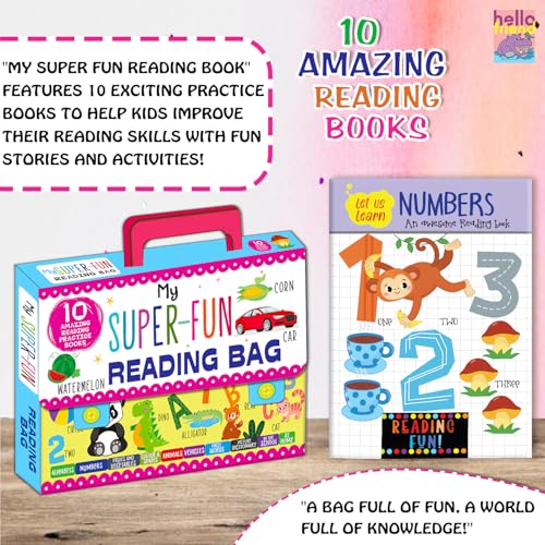 My Super Fun Reading Bag: Set Of 10 Amazing Reading Practice Books - Perfect For Kids, Travel And Gifting / Return Gifts: My Super-Fun Reading Bag