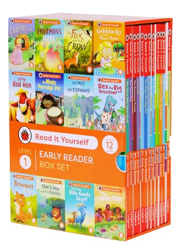 Read It Yourself with Ladybird: Early Readers Level 1: 12 Books Collection Box Set (Cinderella, The Three Billy Goats Gruff, Little Red Hen, The Enormous Turnip, The Fox and the Crow and More)