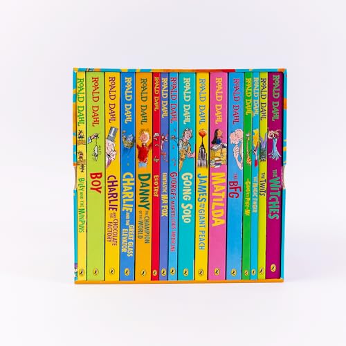 The Roald Dahl Boxset Collection: 16 Fantastic Stories for Ages 7+ (Charlie and Chocolate Factory, Matilda, BFG, The Twits, and more!)