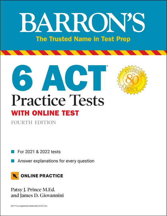 6 Act Practice Tests With Online Test