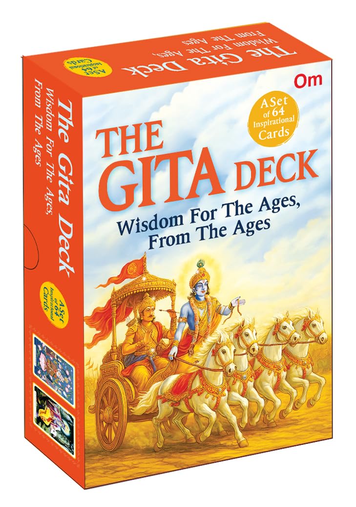 The Gita Deck: Wisdom For The Ages, From The Ages | Bhagavad Gita Teachings | Spiritual Lessons | Divine Guidance - Set of 64 Inspirational Cards