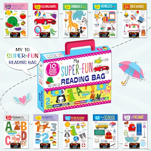 My Super Fun Reading Bag: Set Of 10 Amazing Reading Practice Books - Perfect For Kids, Travel And Gifting / Return Gifts: My Super-Fun Reading Bag