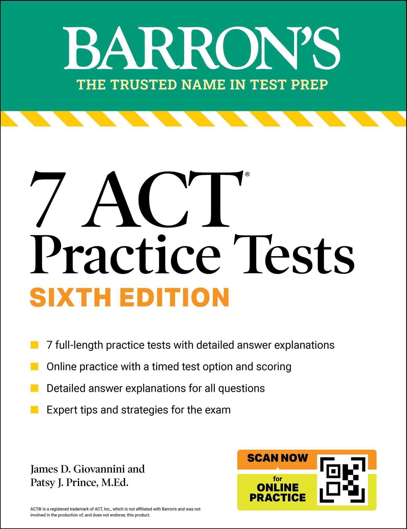 7 Act Practice Tests, Sixth Edition + Online Practice