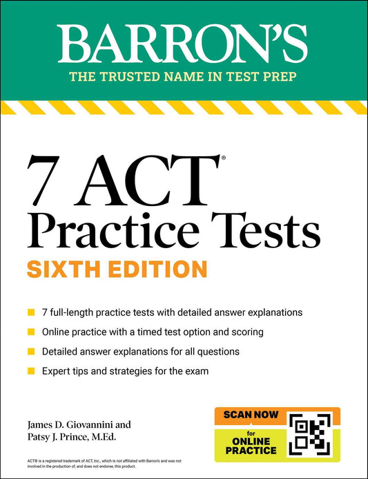 7 Act Practice Tests, Sixth Edition + Online Practice