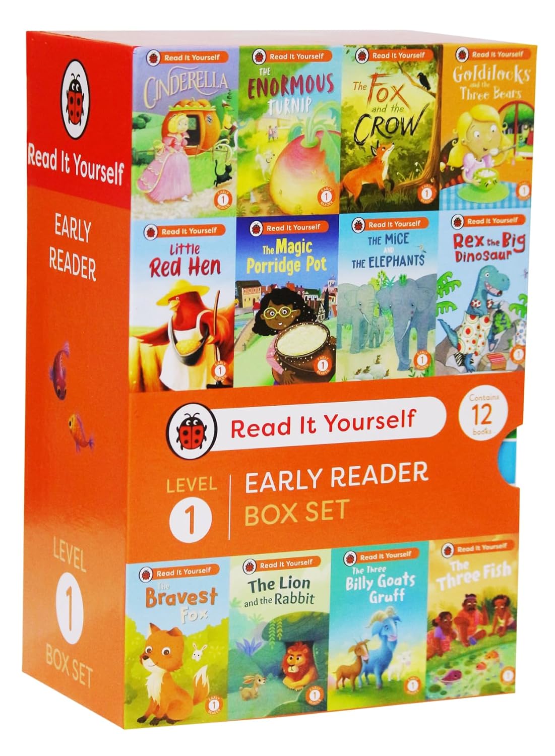 Read It Yourself with Ladybird: Early Readers Level 1: 12 Books Collection Box Set (Cinderella, The Three Billy Goats Gruff, Little Red Hen, The Enormous Turnip, The Fox and the Crow and More) (Hardcover)