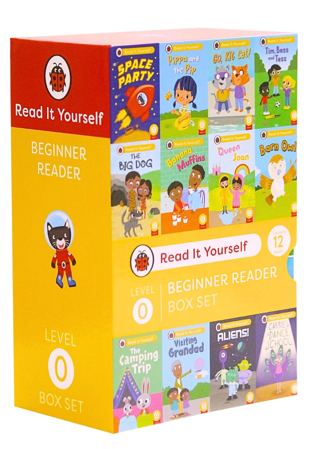 Read It Yourself with Ladybird: Phonics Readers Level 0: 12 Books Collection Box Set (Space Party, Pippa and the Pip, Go, Kit Cat!, Tim, Bess and Tess, The Big Dog, Banana Muffins and More) (Hardcover)