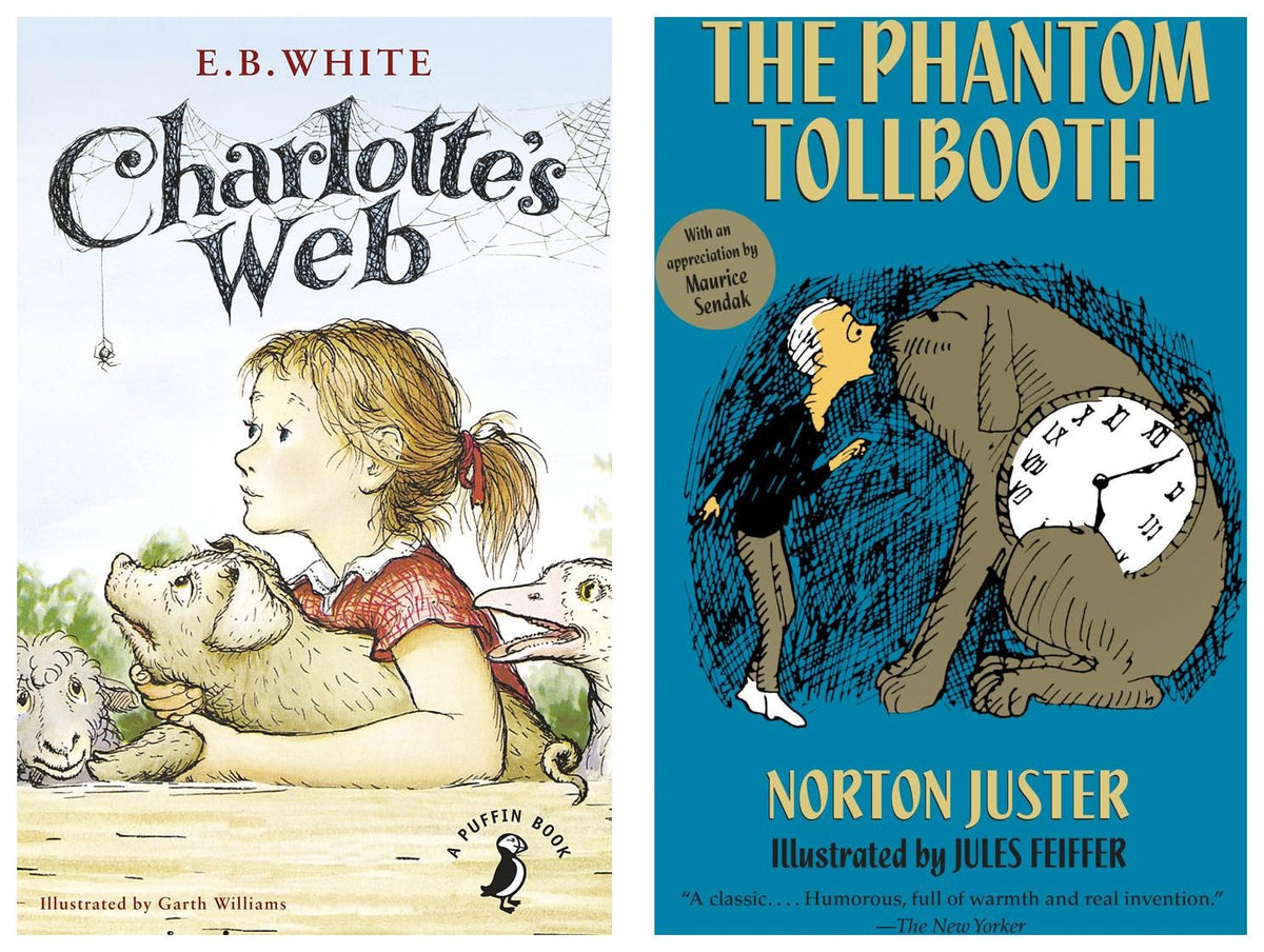 The Phantom Tollbooth Juster, Norton and Feiffer, Jules & Charlotte's Web (A Puffin Book) White, E. B. and Williams, Garth (Product Bundle)