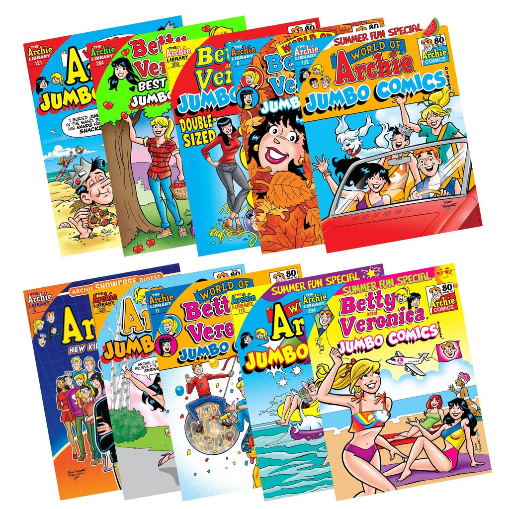 Archie Comics Digest Value Pack (Includes 10 Books), Multi