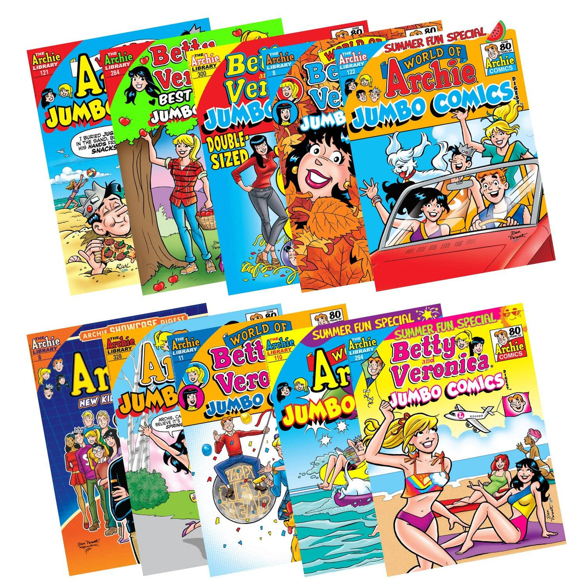 Archie Comics Digest Value Pack (Includes 10 Books), Multi