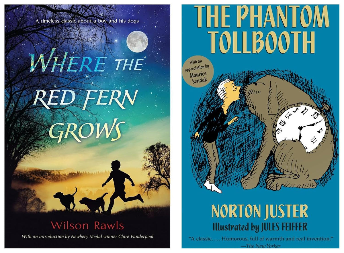 The Phantom Tollbooth Juster, Norton and Feiffer, Jules & Where the Red Fern Grows Rawls, Wilson (Product Bundle)