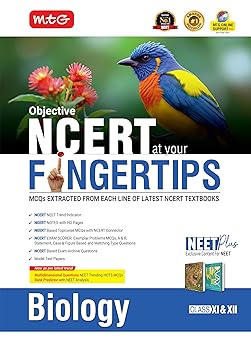 MTG Objective NCERT at your FINGERTIPS Biology For 2025-2026 Exam - NCERT NEET Trend Indicator, HOTS MCQs, Rank Predictor & Notes with HD Pages | NEET Books (Based on NCERT Latest Pattern)