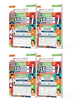 Oswaal CBSE 15 Sample Question Papers Class 10 English, Science, Social Science & Maths Standard (Set of 4 Books) for 2026 Board Exam (As per CBSE Sample Question Paper issued on 30 July 2025)