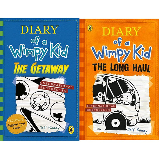 Diary Of A Wimpy Kid: The Getaway (Book 12)+The Long Haul (Diary Of A Wimpy Kid Book 9)(Set Of 2Book