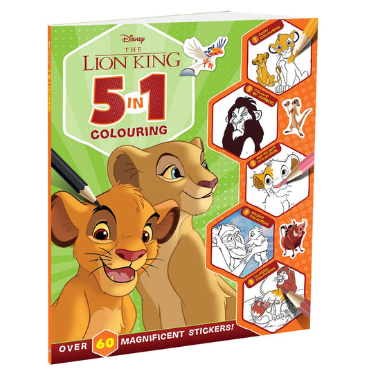 Disney The Lion King 5-In-1 | Coloring, Stickers & Activities For Kids