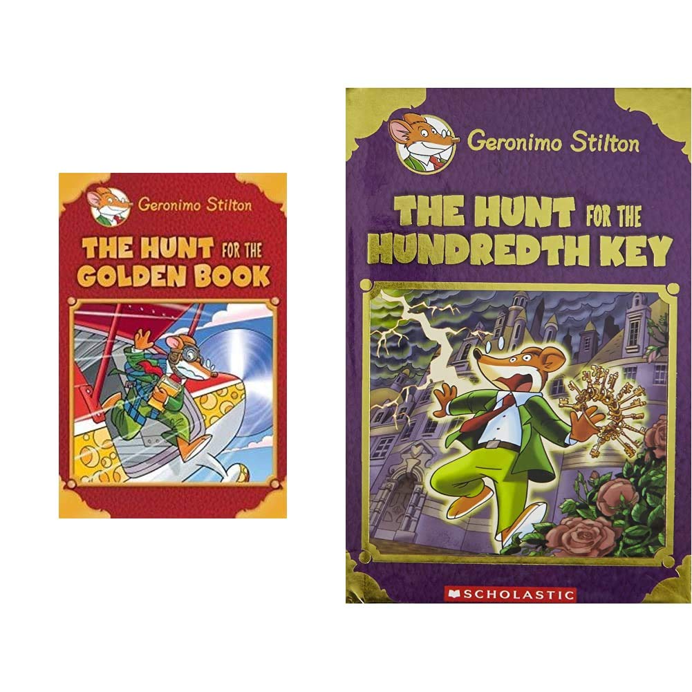 Geronimo Stilton - The Hunt for the Golden Book + Geronimo Stilton Se: The Hunt for the 100th Key (Set of 2 Books)