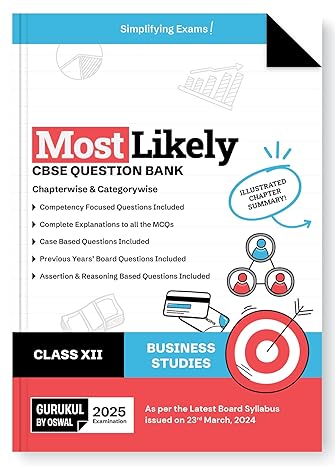 Gurukul By Oswal Business Studies Most Likely Cbse Question Bank For Class 12 Exam 2025 - Chapterwise & Categorywise, Competency Focused Qs, Mcqs, Case, Assertion & Reasoning Based, Previous Years' Board Qs By Oswal Publishers (Author)