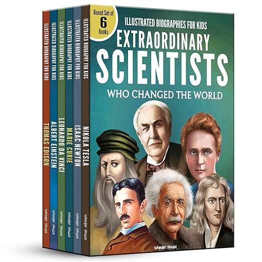 Illustrated Biography for Kids: Extraordinary Scientist who Changed the World (Set of 6 Books)