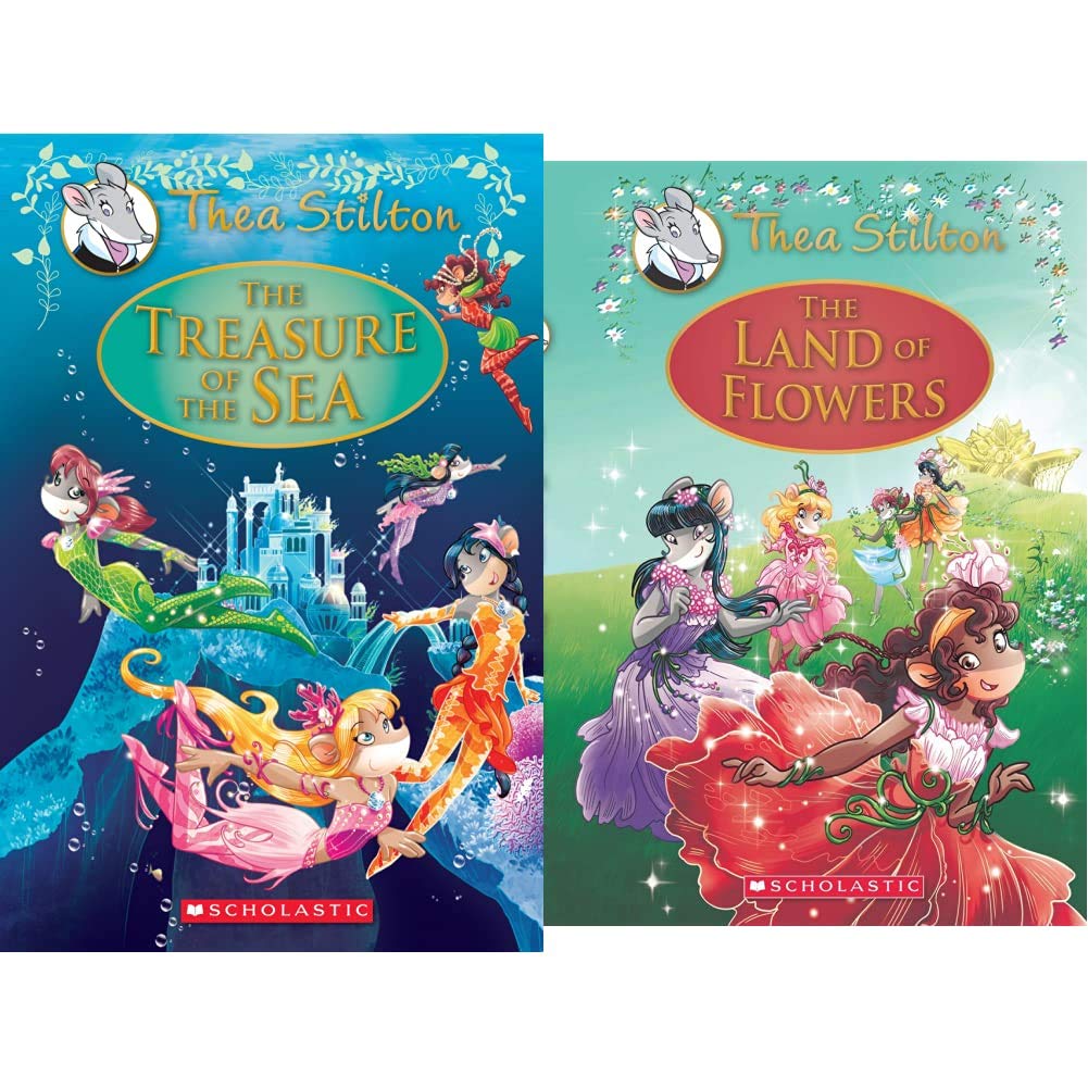 The Treasure of the Sea: A Geronimo Stilton Adventure + The Land of Flowers: A Geronimo Stilton Adventure (Thea Stilton: Special Edition #6) (Set of 2 Books)