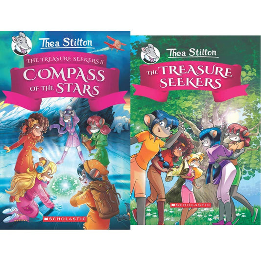 Thea Stilton And The Treasure Seekers #2: The Compass Of The Stars+Thea Stilton and the Treasure Seekers #01: The Treasure Seekers(Set of 2 Books)