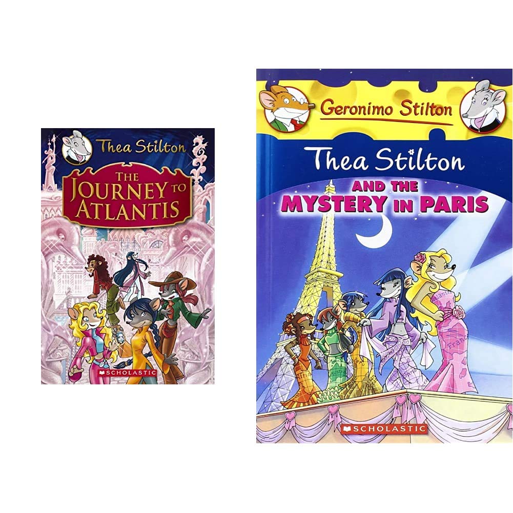 Thea Stilton: The Journey to Atlantis (Geronimo Stilton: Thea Stilton) + Thea Stilton and The Mystery in Paris: 05 (Geronimo Stilton) (Set of 2 Books)